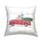 Stupell Industries Winter Wishes Red Christmas Cat Gift Truck Throw Pillow